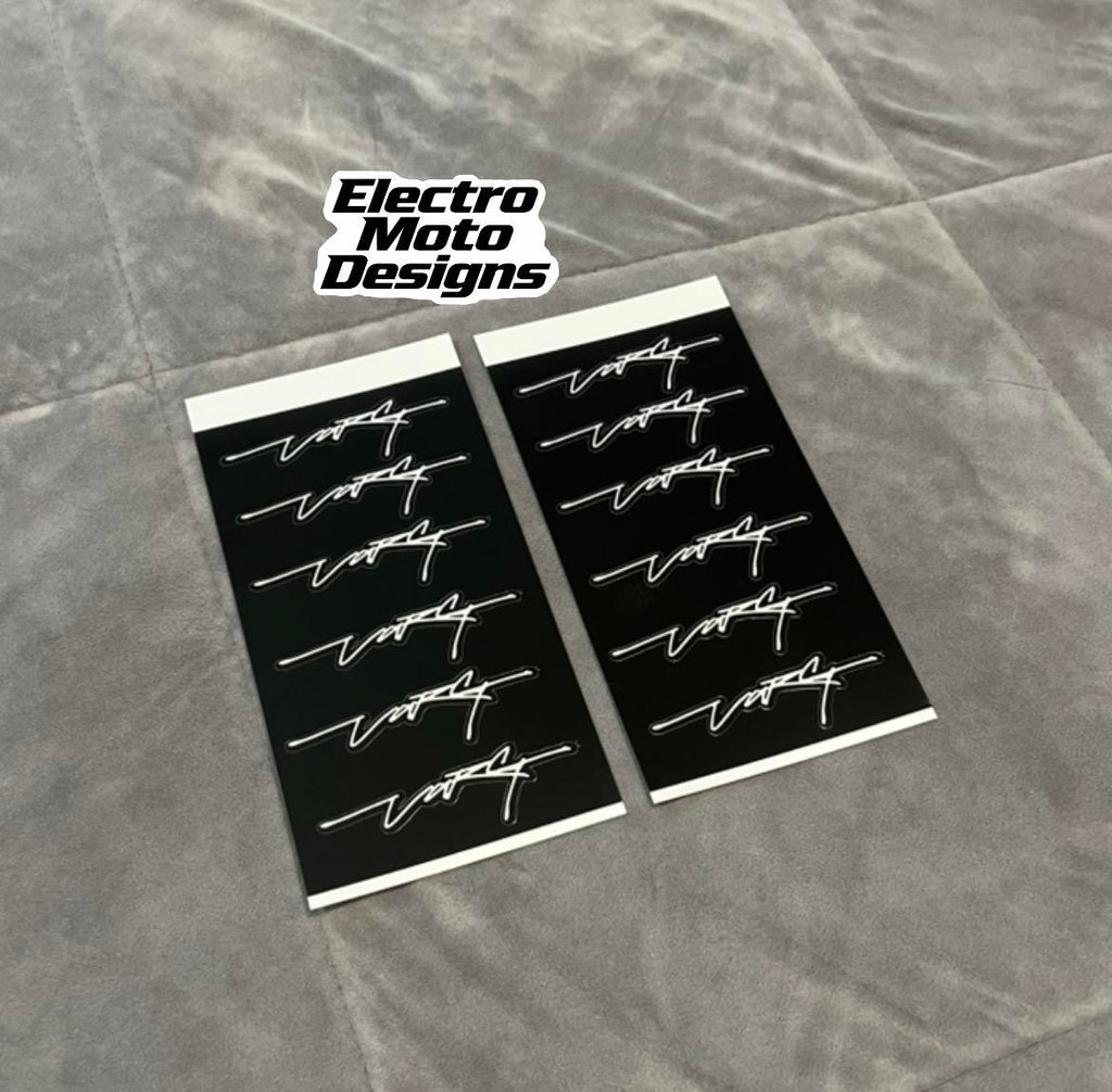 Mini Stark Signature Stickers - Electro Moto Designs