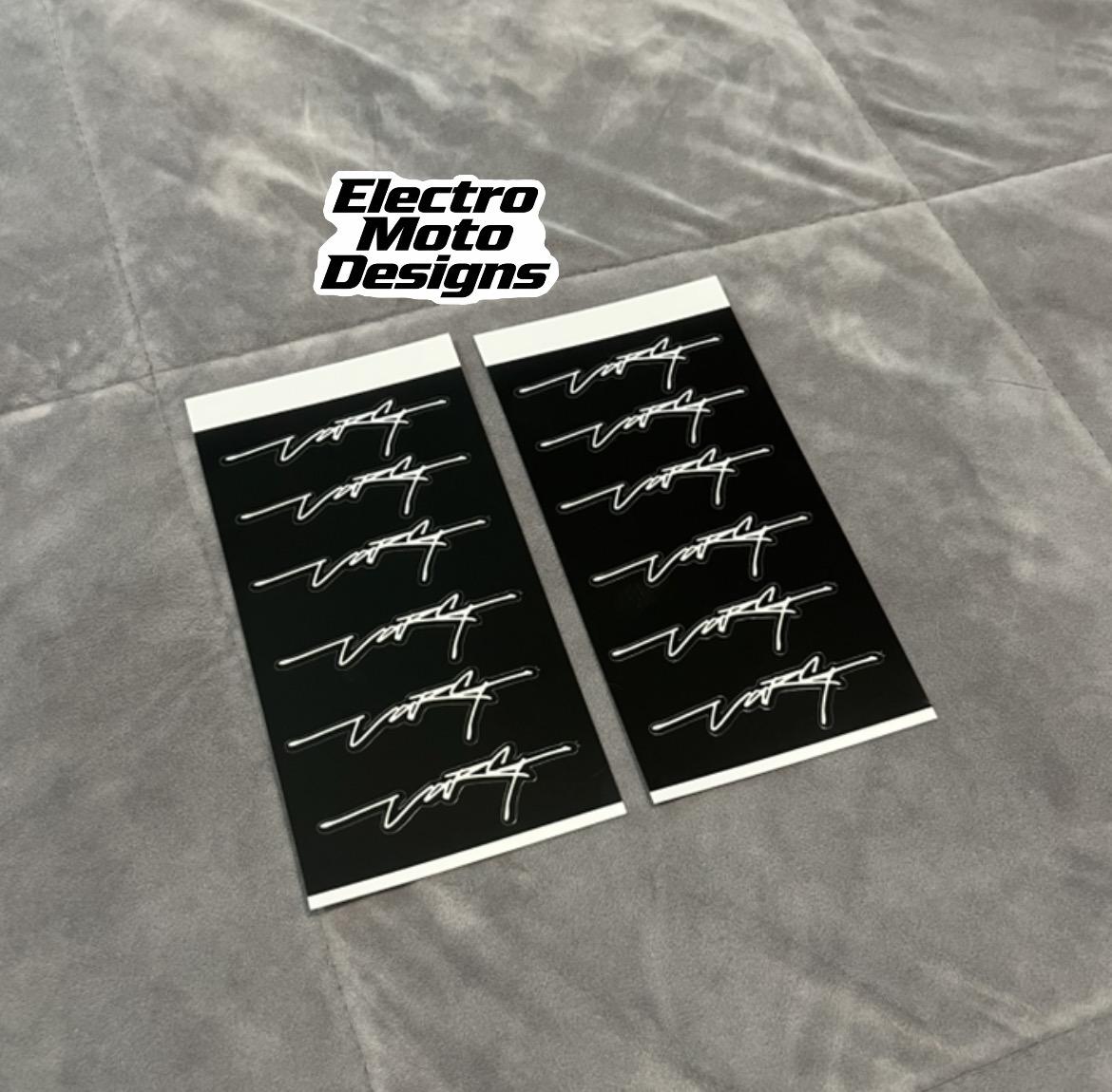 Mini Stark Signature Stickers - Electro Moto Designs