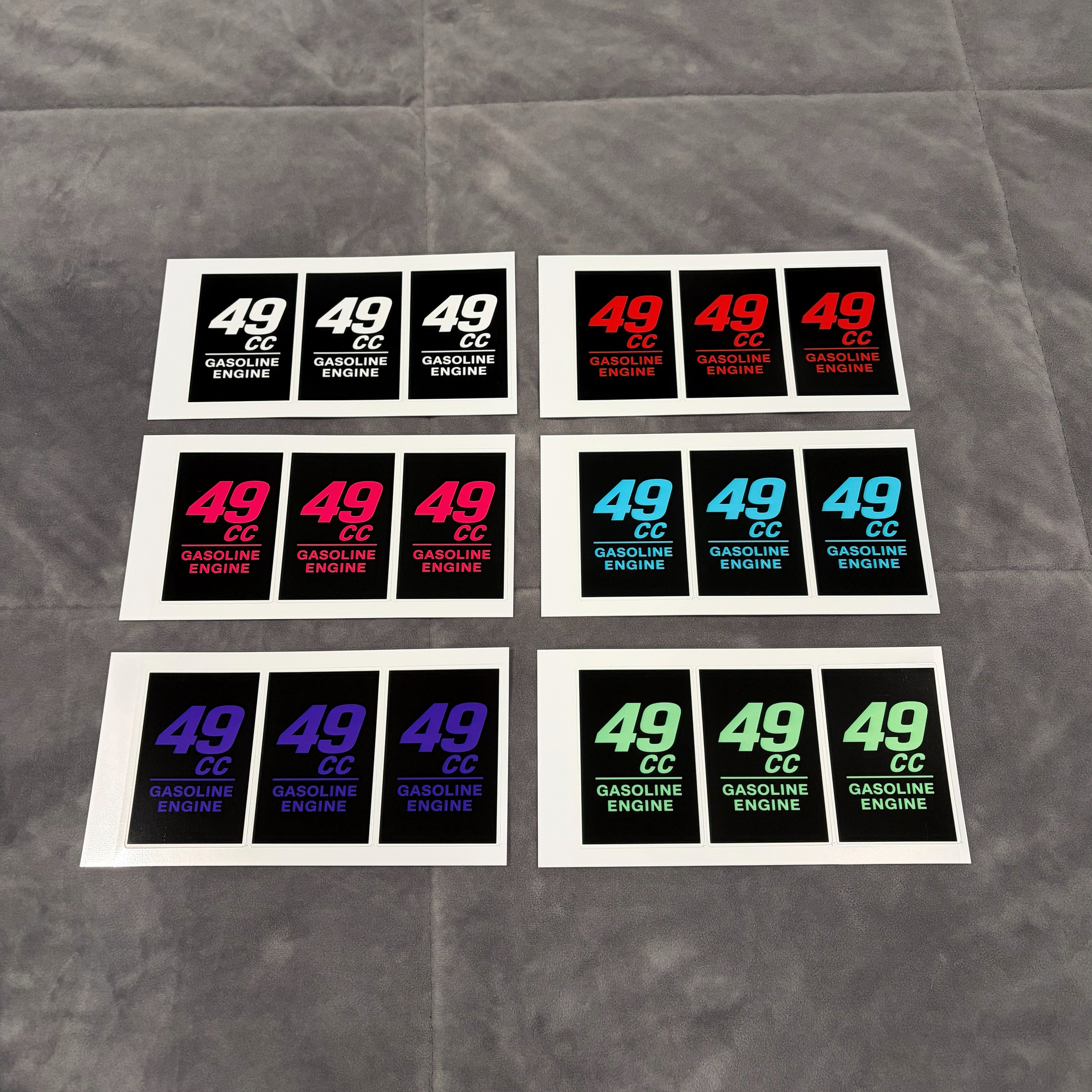 49cc Gasoline Engine Stickers - Electro Moto Designs