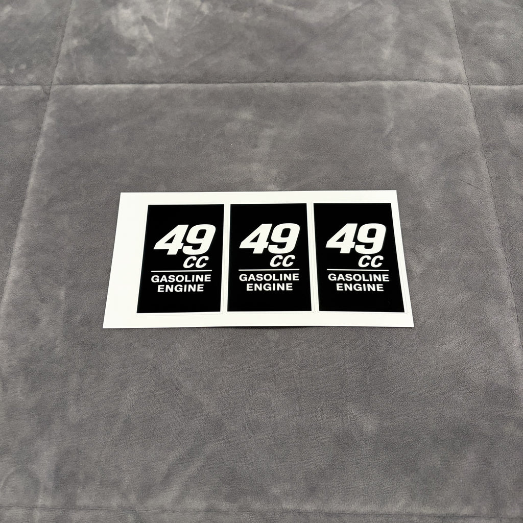 49cc Gasoline Engine Stickers - Electro Moto Designs
