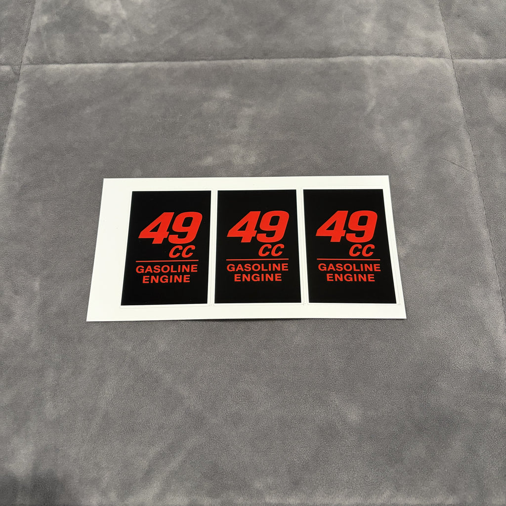 49cc Gasoline Engine Stickers - Electro Moto Designs