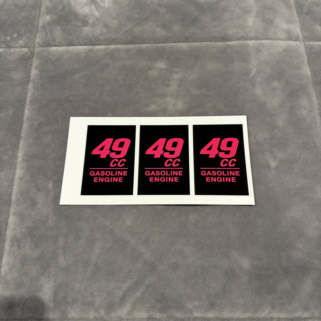49cc Gasoline Engine Stickers - Electro Moto Designs