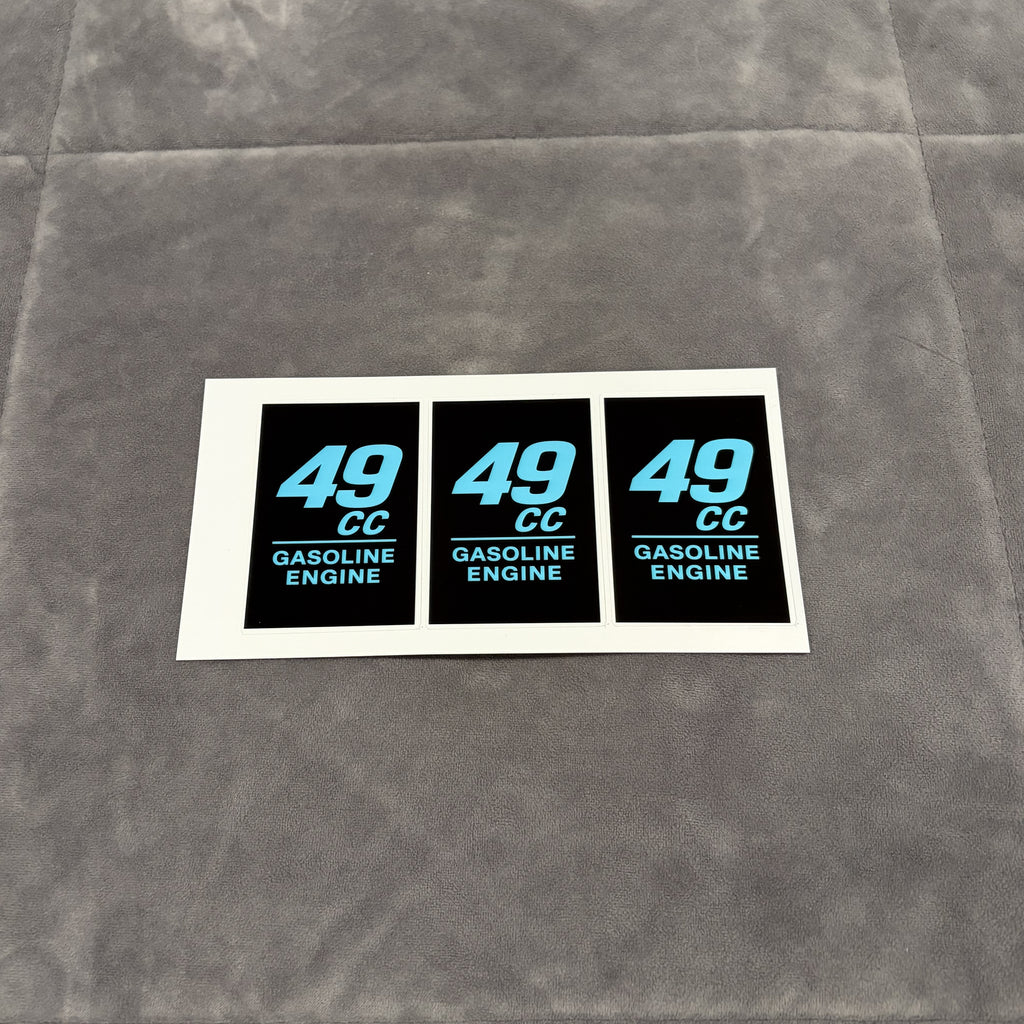 49cc Gasoline Engine Stickers - Electro Moto Designs