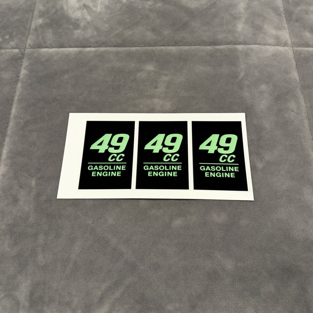 49cc Gasoline Engine Stickers - Electro Moto Designs