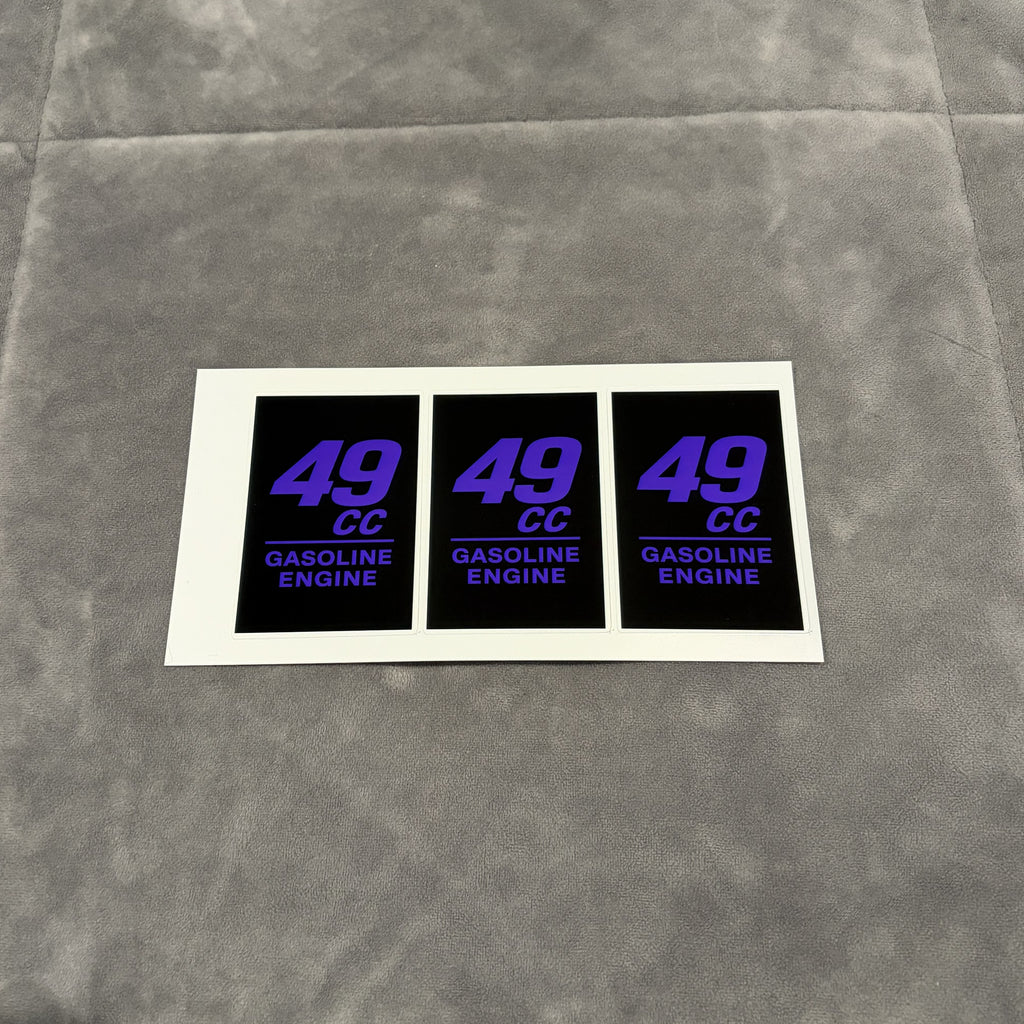 49cc Gasoline Engine Stickers - Electro Moto Designs