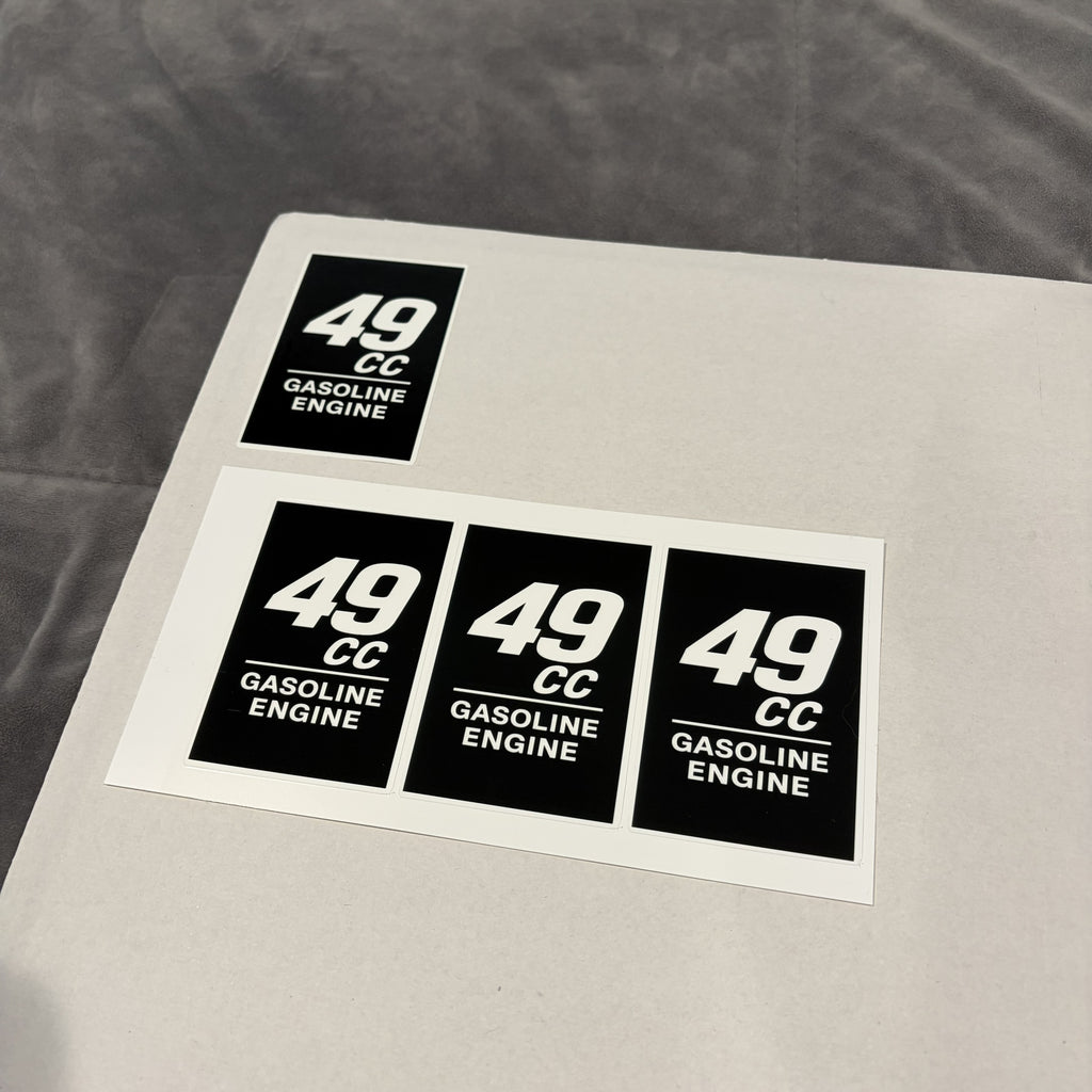 49cc Gasoline Engine Stickers - Electro Moto Designs