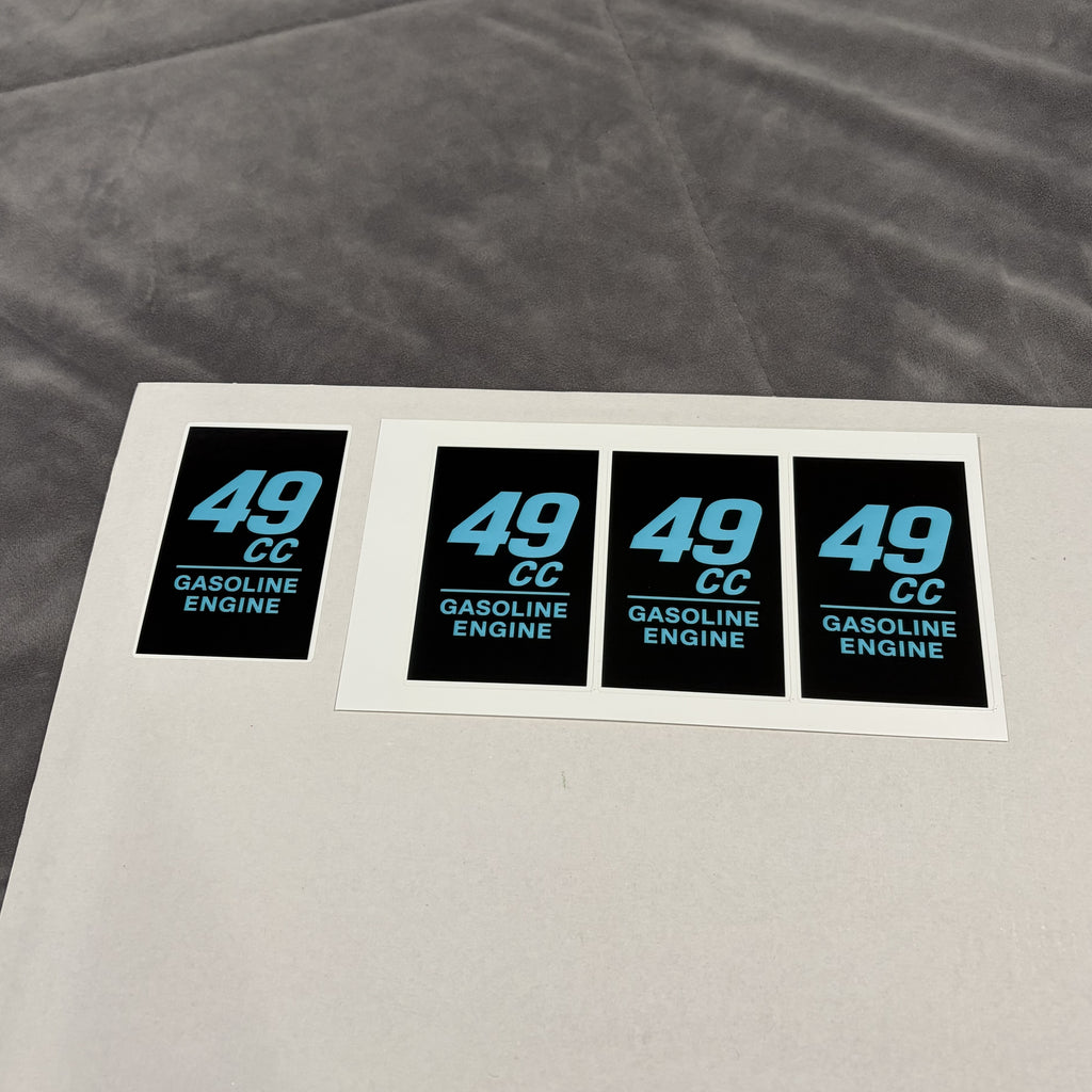 49cc Gasoline Engine Stickers - Electro Moto Designs