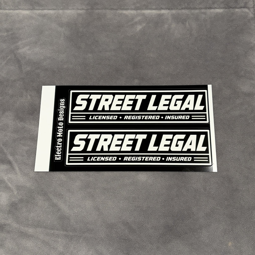 Street Legal Stickers - Electro Moto Designs