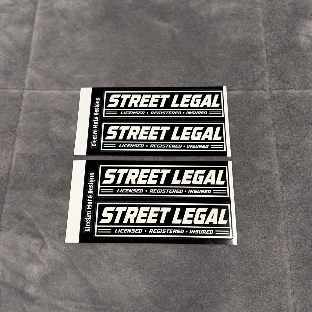 Street Legal Stickers - Electro Moto Designs