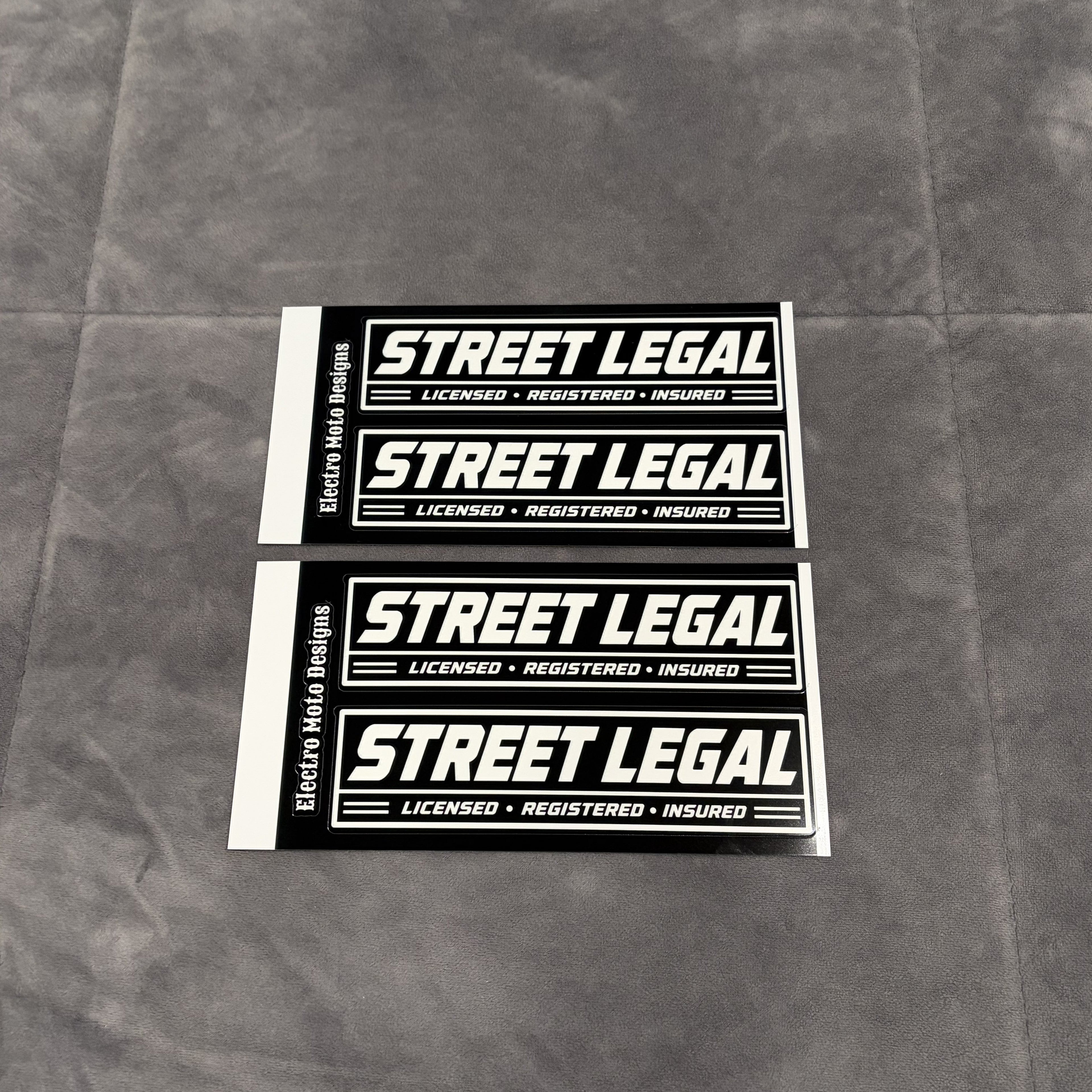 Street Legal Stickers - Electro Moto Designs