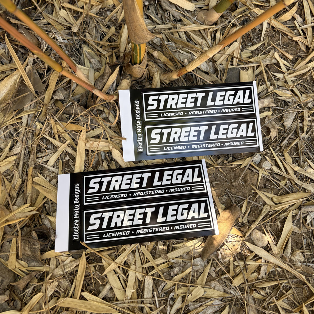 Street Legal Stickers - Electro Moto Designs