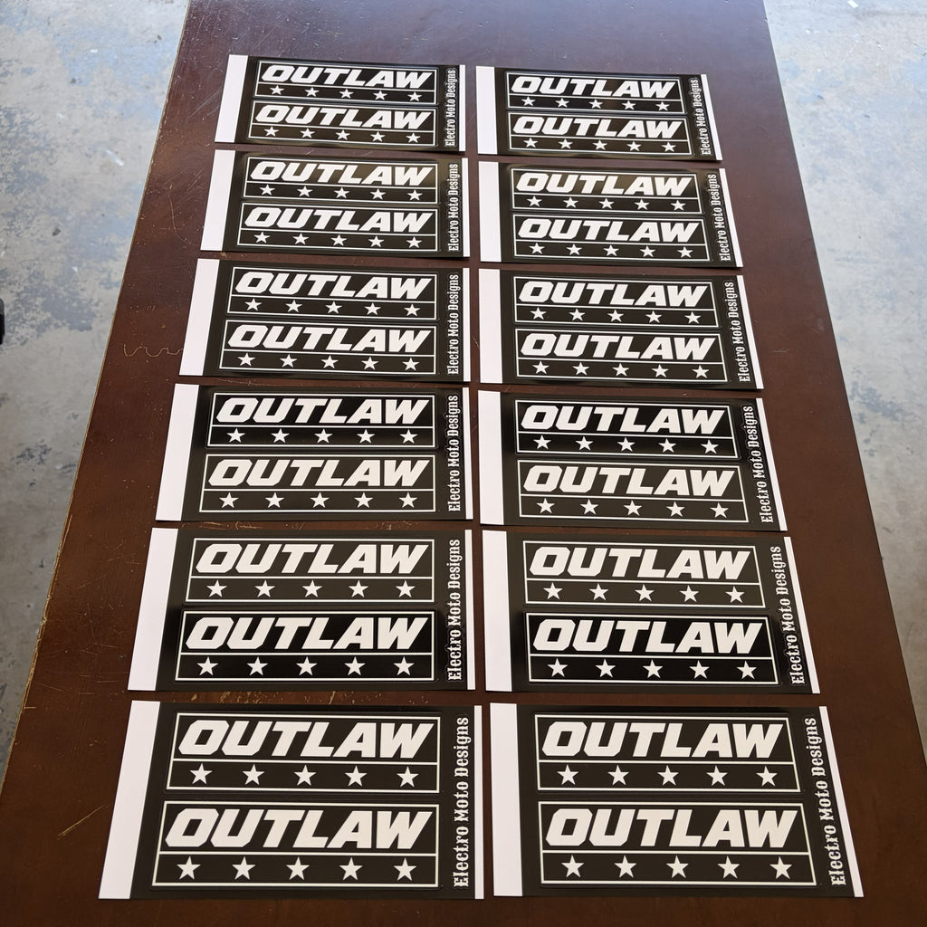 OUTLAW Stickers - Electro Moto Designs