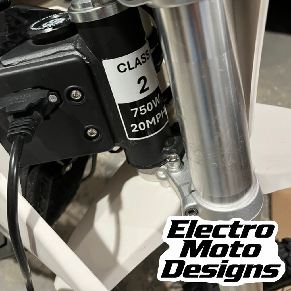Class 2 E-Bike Stickers - Electro Moto Designs
