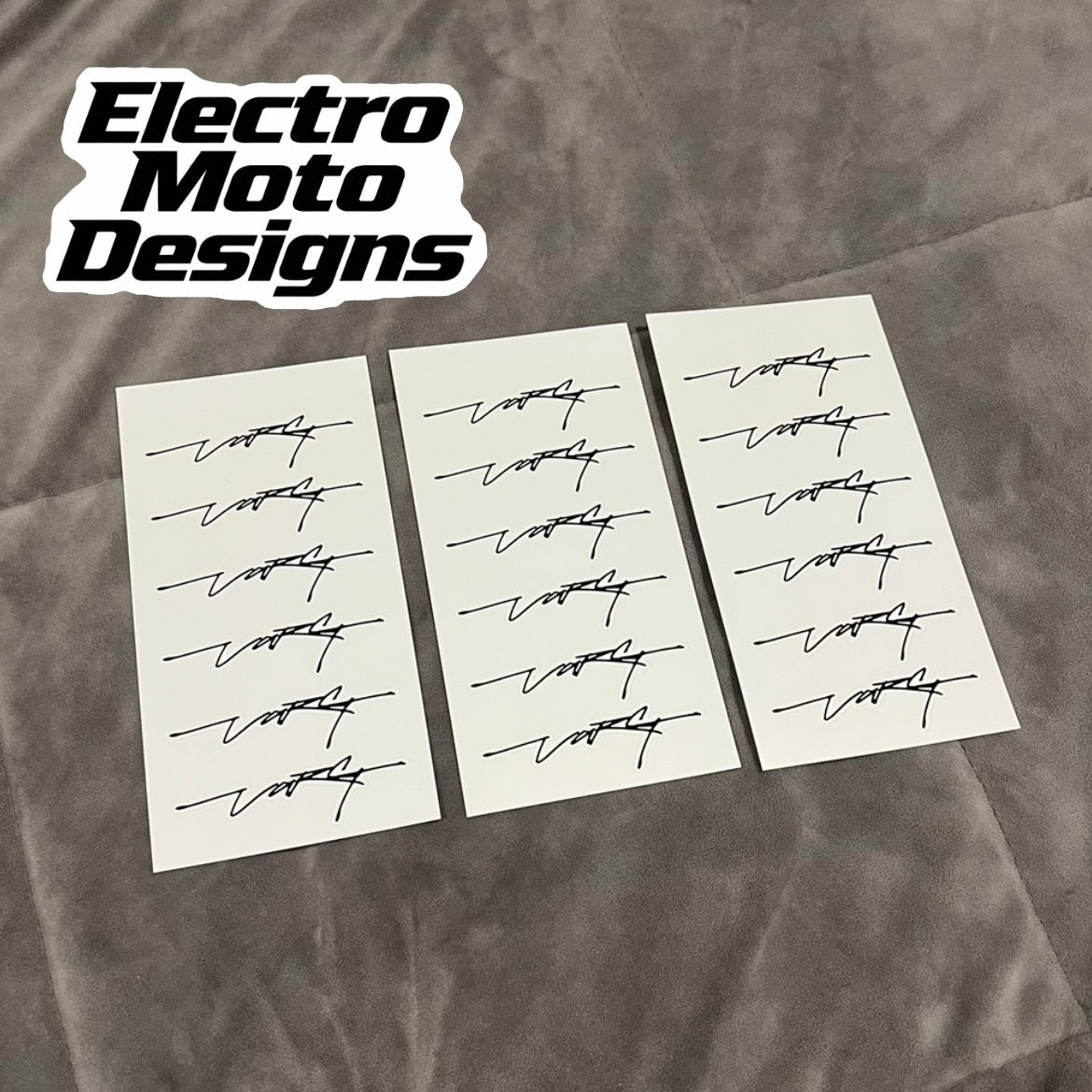 Mini Stark Signature Stickers - Electro Moto Designs