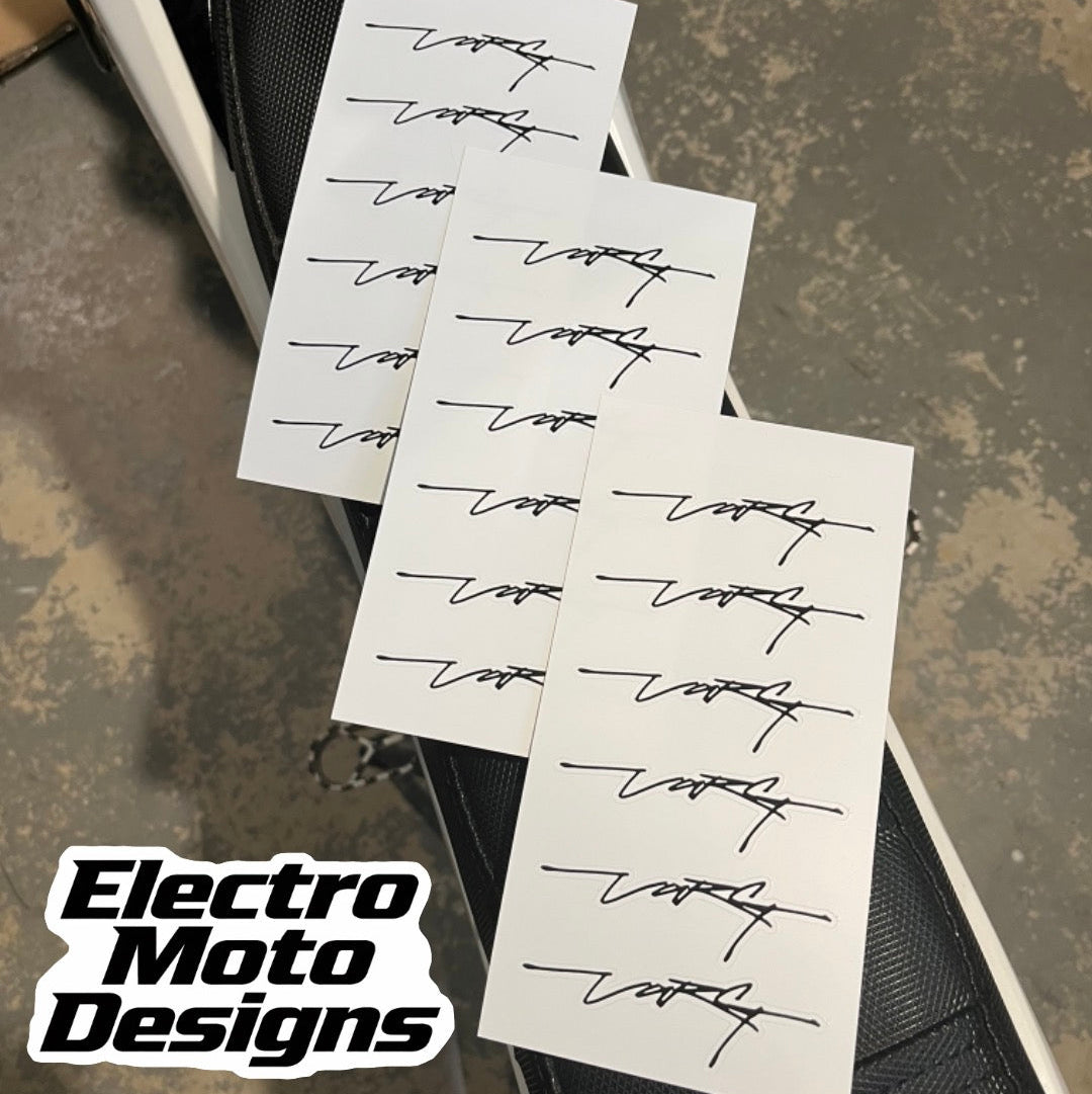 Mini Stark Signature Stickers - Electro Moto Designs