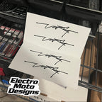 Large Stark Signature Stickers - Electro Moto Designs