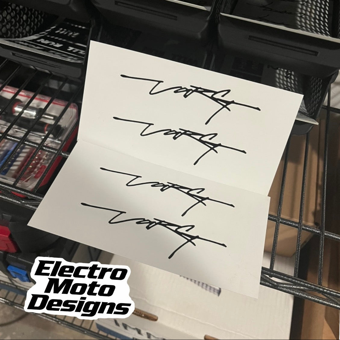 Large Stark Signature Stickers - Electro Moto Designs