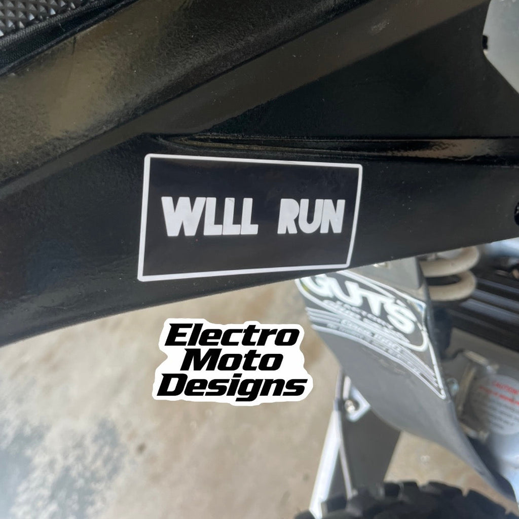 WLLL RUN Stickers - Electro Moto Designs