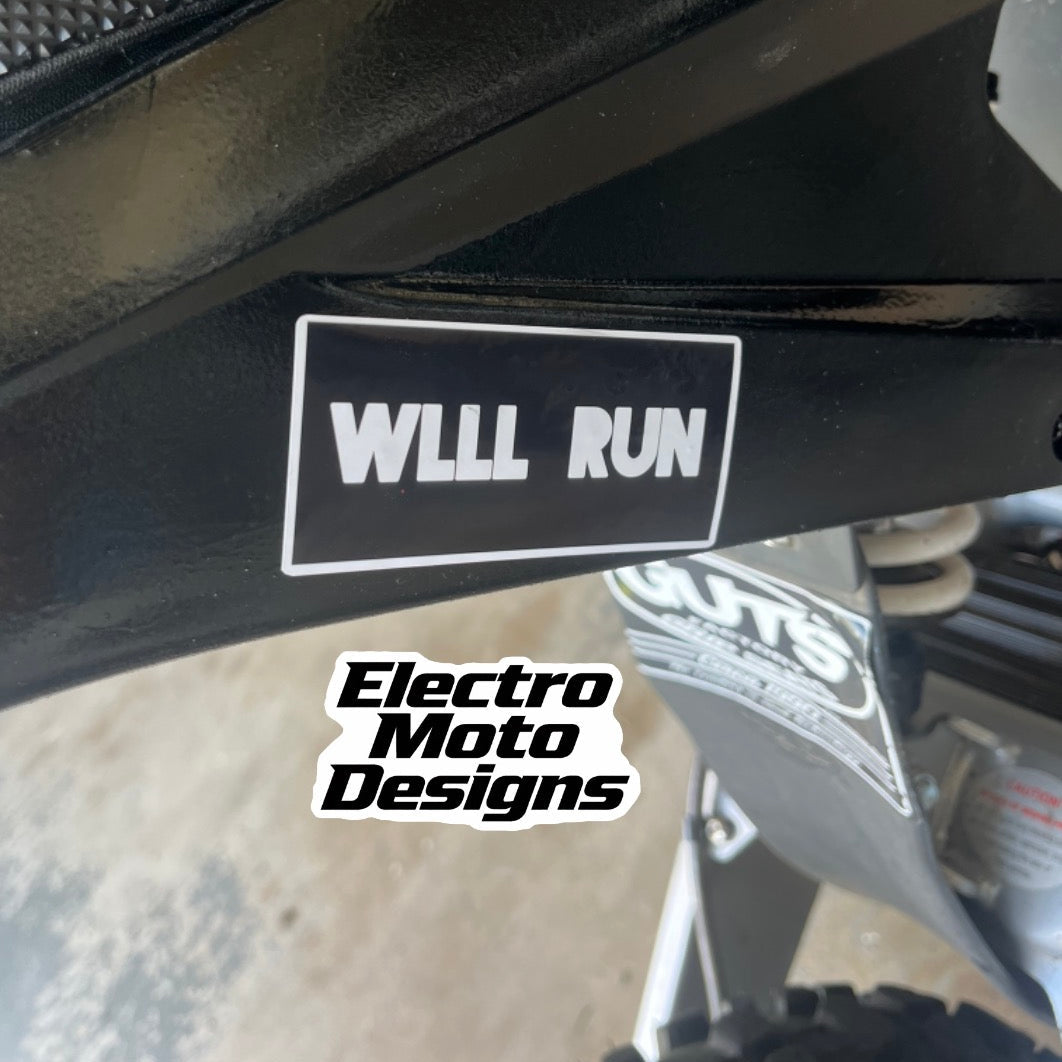 WLLL RUN Stickers - Electro Moto Designs