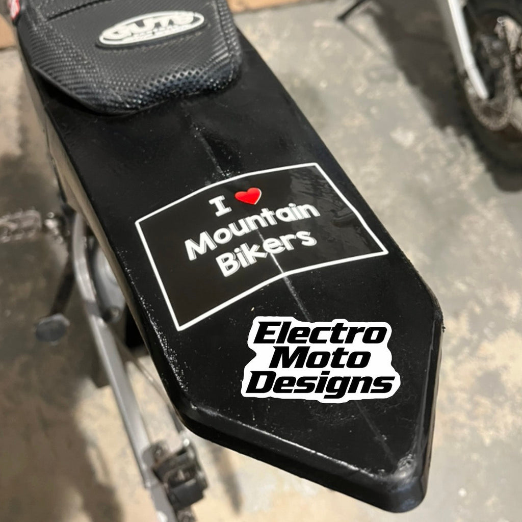 I love Mountain Bikers Stickers - Electro Moto Designs