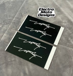 Large Stark Signature Stickers - Electro Moto Designs