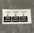Class 2 E-Bike Stickers - Electro Moto Designs