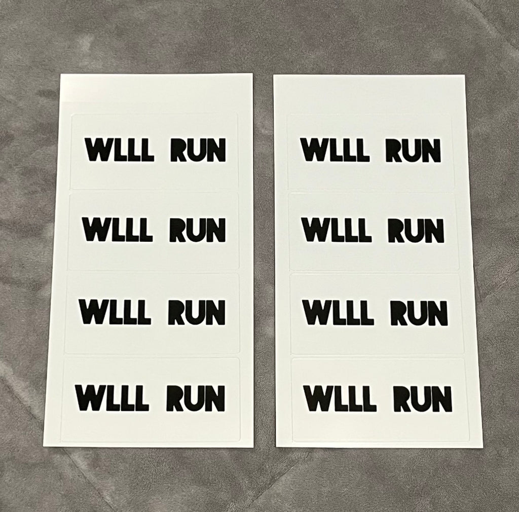WLLL RUN Stickers - Electro Moto Designs