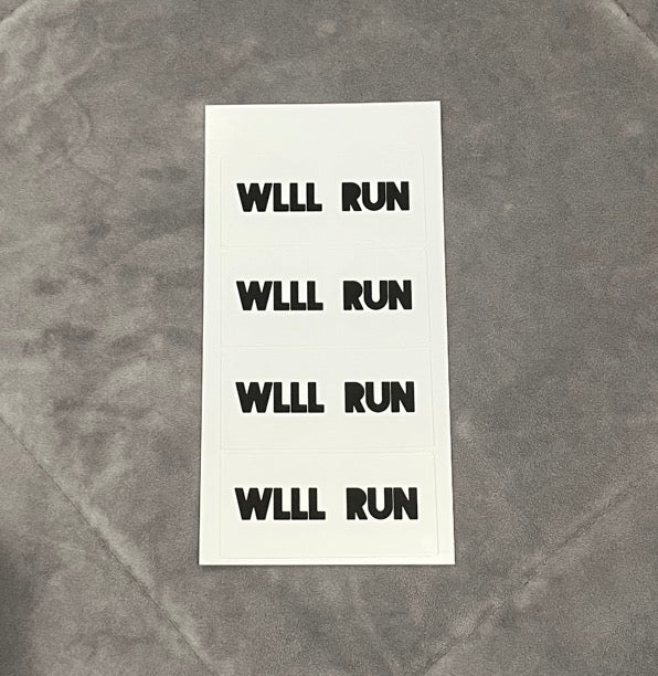 WLLL RUN Stickers - Electro Moto Designs