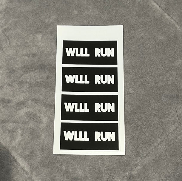 WLLL RUN Stickers - Electro Moto Designs